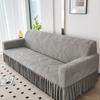 1pc Luxury Wrapped Sofa Cover with Pleated Skirt - Soft, All-Season for Living Room, Bedroom, Office, Sofa Covers for Living Room