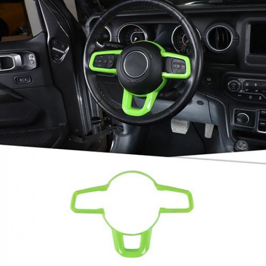 Inner Steering Wheel Frame Panel Trim Cover For Jeep Wrangler JL JT 2018+ Green