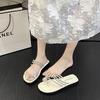 Slippers Evening Wind Silver Fairy Wind Cool Slippers Women's Beautiful Outer Wear Pinch Foot Wind French Summer Cool Slippers Flat Shoes