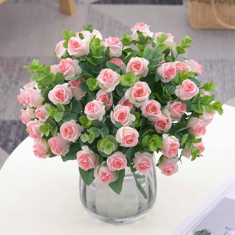 Small Rose Artificial Bouquet For Photography Props House Decoration Fashion