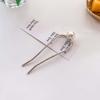 Small Fresh Fashion Girl Zinc Zinc Alloy For Women U Shape Pearl Hairpin Hair Stick Hair Accessories