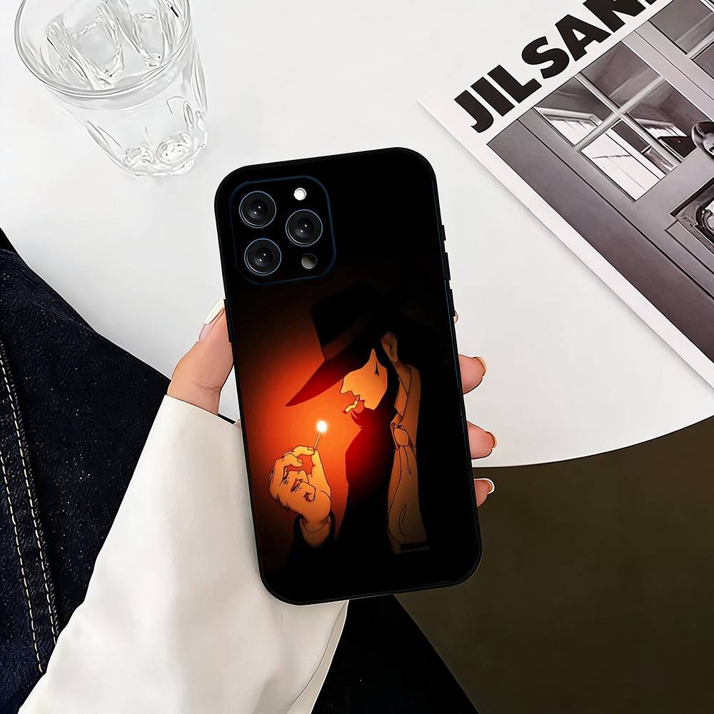Lupin the Third Daisuke Jigen Phone Case For iPhone 17, 16,15,14,13,12,11 Plus,Pro Max, Others Soft Black Cover