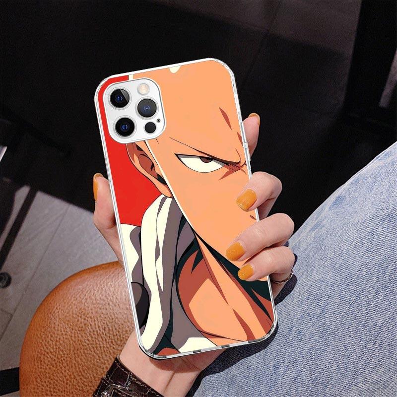 Чехол для телефона One P-Punch-Man Saitama King для iPhone 13 12 Mini 11 Pro Max XS XR X SE 7 8 Plus 5S 5 6S 6 Подарок Печатная Крышка Fundas