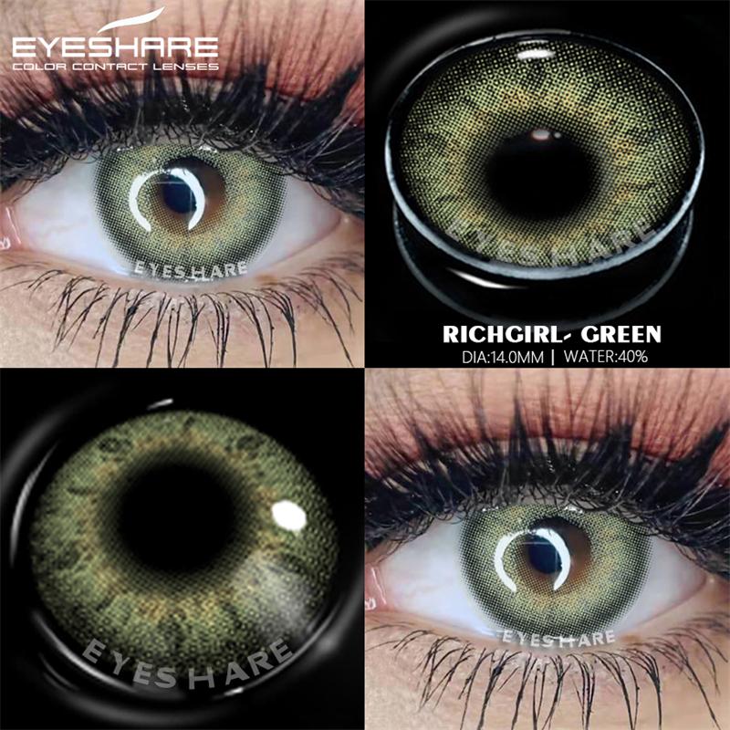 Eyeshare Цветные линзы для глаз Мягкие однолетние цветные контактные линзы для глаз Красота Контактные линзы Косметические цветные линзы для глаз
