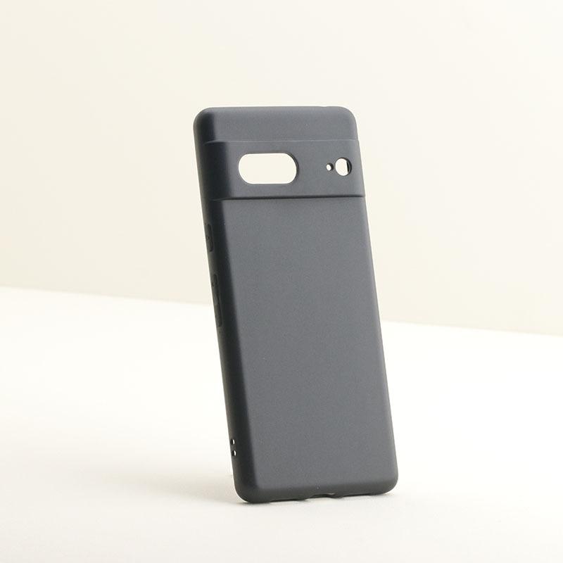 Роскошный Чехол из Жидкого Силикона для Google Pixel 6 6A 7 7A 8 8A 9 9A 9 Pro XL Черный Матовый Силиконовый Чехол Fundas