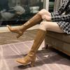 Women 2025 Platform Knee High Boots Autumn New Patent Leather Side Zipper Long Boots Woman Black High Heel Knight Botas Mujer