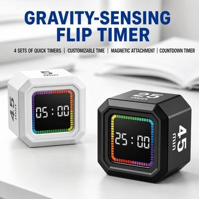 Rechargeable Pomodoro Timer Cube Gravity Sensing Visual Countdown Clock  for Task Work