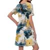 Summer Dresses For Women Loose V Neck Short Sleeve Casual T Shirt Dress Sundresses Swimsuit Coverup With Pockets