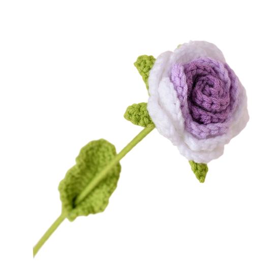 Имитация цветов Ручная работа Ароматизированный Вязаный Крючком Искусственный Цветок со Стальной Проволокой