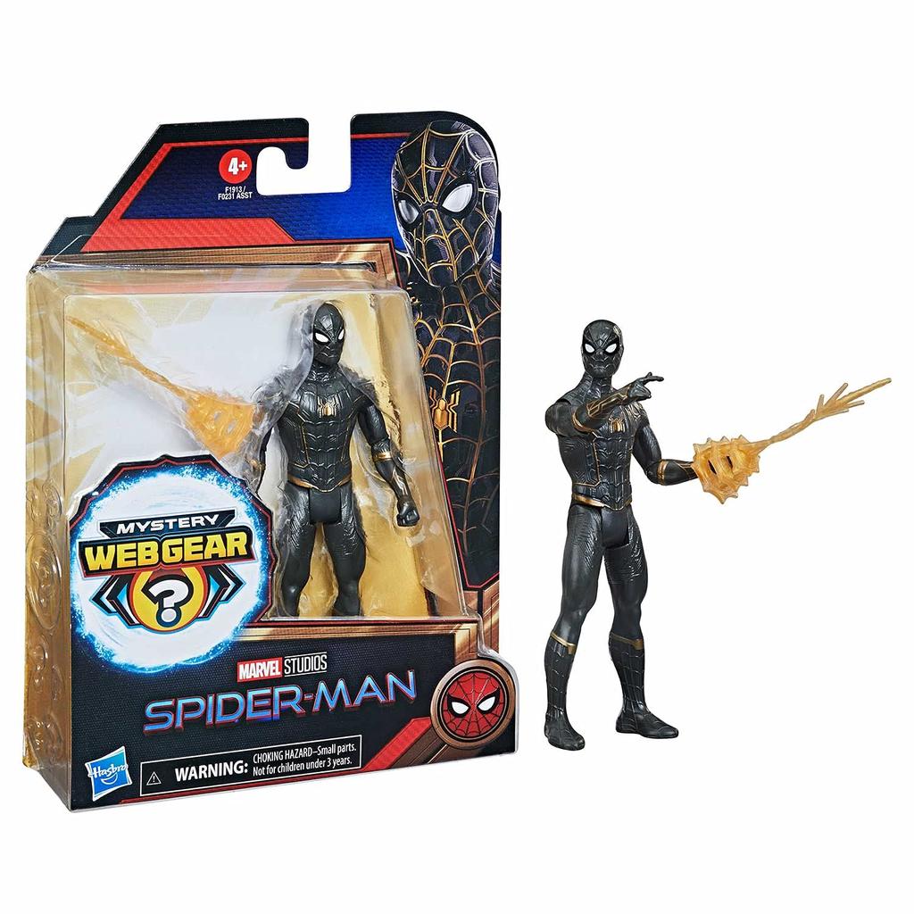 Hasbro Marvel No Way Home Mystery Web Gold Suit Фигурка F1913 Подлинный продукт Spider-Man Gear/Черный и Spider-Man