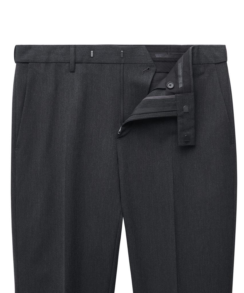 MUSINSA STANDARD Lightweight Tapered Hidden Banding Crop Slacks [Charcoal Gray]