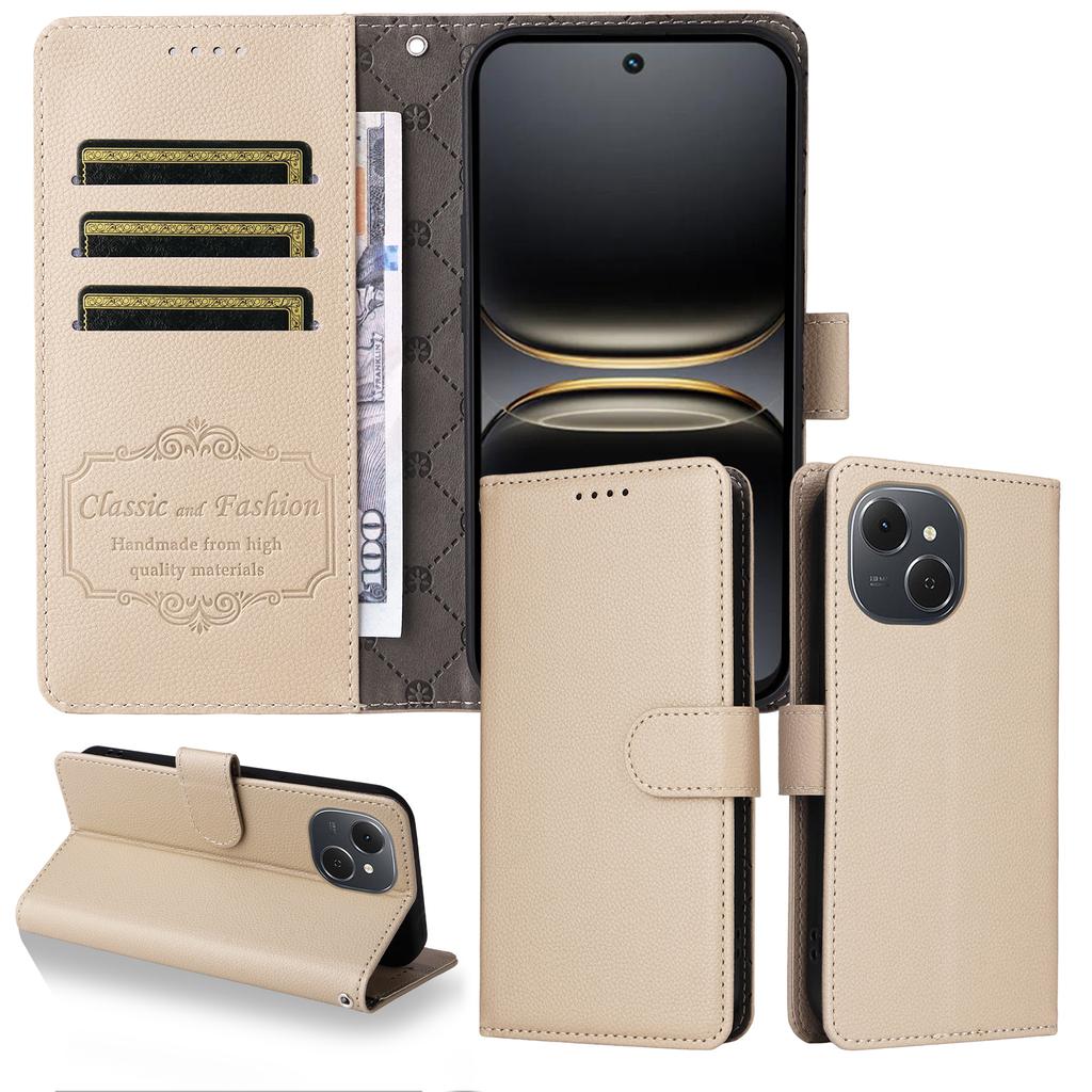 Чехол для TECNO Spark 40C с блокировкой RFID, 3 слотами для карт, кожаный чехол для телефона из ПУ с ремешком на запястье