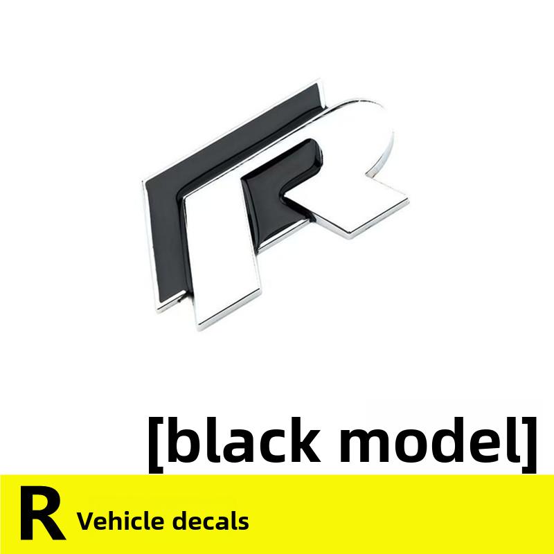 Volkswagen MK4 Metal Logo R Emblem Letters Car Front Grille Badge Rear Trunk Sticker For Volkswagen GolfR Tiguan Tiguan Allspace Passat Variant