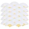 Pack of 50 Heliltd Folding Fans, Plain, Art Fans, DIY, Summer Festivals, Celebrations, Weddings, Heat Protection, Dance Fans, White