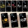 Crown QUEEN & KING Couples Case For OnePlus Nord 2 9 10 Pro 9R 10R 8T Cover For Realme GT Master Neo 2 3 8i 9i 8 Pro