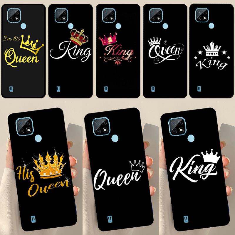Чехол Crown QUEEN & KING для пар OnePlus Nord 2 9 10 Pro 9R 10R 8T Чехол для Realme GT Master Neo 2 3 8i 9i 8 Pro
