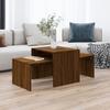 VidaXL Coffee Table Set Brown Oak 100x48x40 Cm Engineered Wood 815548