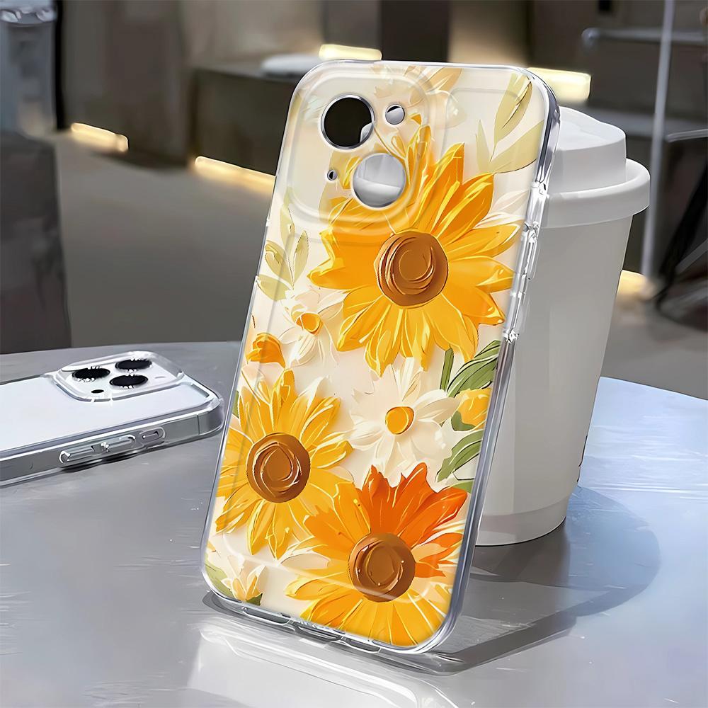 Красочные цветы Для iPhone 16 15 14 13 12 11 Pro Max XS XR 16 14 Plus Чехол для телефона Бампер 16E