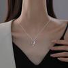 Moonstone Planet Necklace Grey Zircon Star Moon Pendant Quadrangle Fashion Gentle Temperament Send Girlfriend Collarbone Chain
