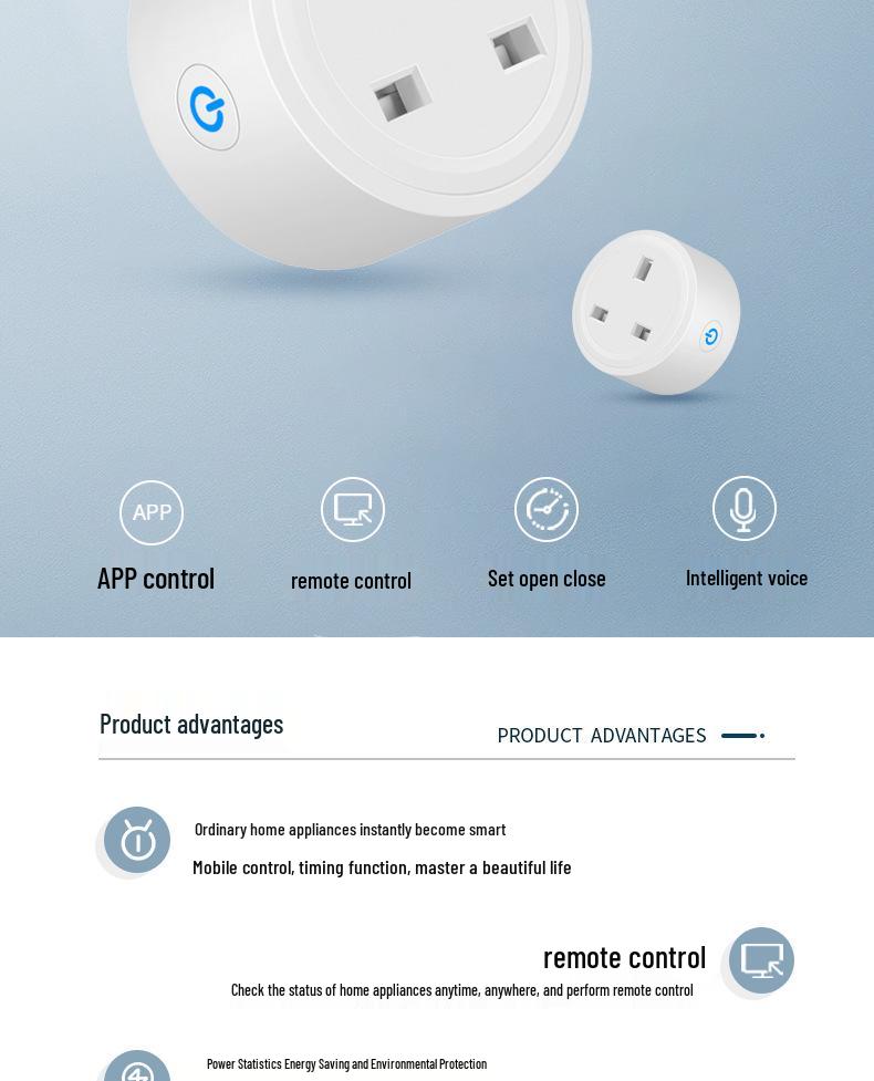 Умная розетка UK Smart Graffiti: Совместимость с Homekit и Google Home, Таймер, Удаленное управление через приложение, Умный переключатель с измерением потребления