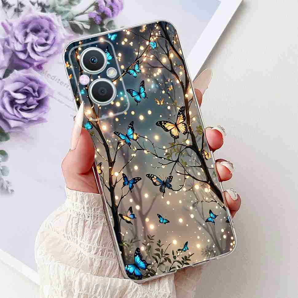 Для Oppo A96 5G 6.43" PFUM10 Чехол PHA120 Роскошный Любовь Милый Кот ТПУ Мягкий Силиконовый Чехол Для Oppo Reno7 Z 5G CPH2343 Корпус Телефона