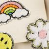 Phnom Penh Chenille Embroidery Label Clothing Accessories Embroidery Sticker Badge Towel Embroidery Rainbow Smiley Face Adhesive Patch Cloth Sticker