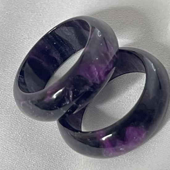 Широкое гладкое женское кольцо из смолы с красочным облаком, толстое кольцо, ювелирный аксессуар