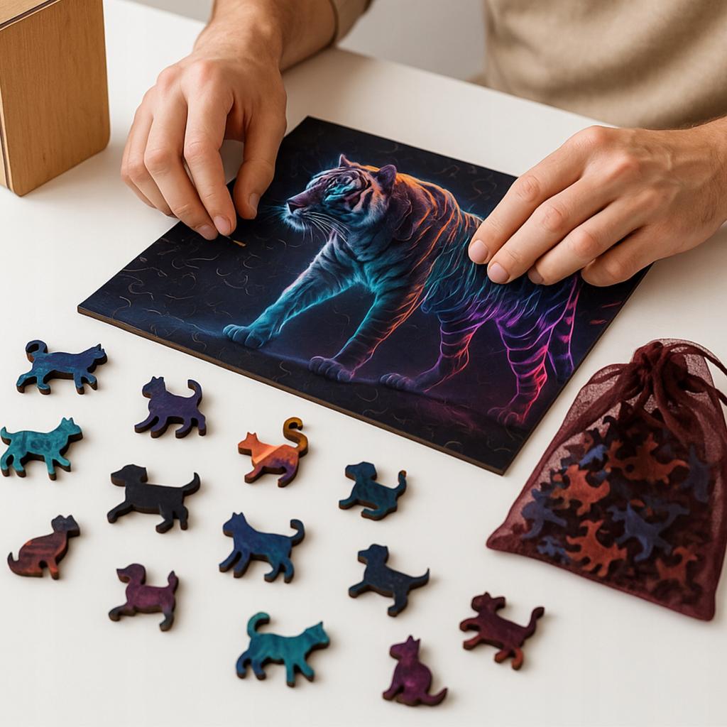Wooden Educational Puzzle A3 Magic Tiger Children And Adults 240 Pcs Large