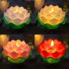 Creative LED Lotus Candles Flameless Desktop Lamp Romantic Night Light  Child Holiday Gift