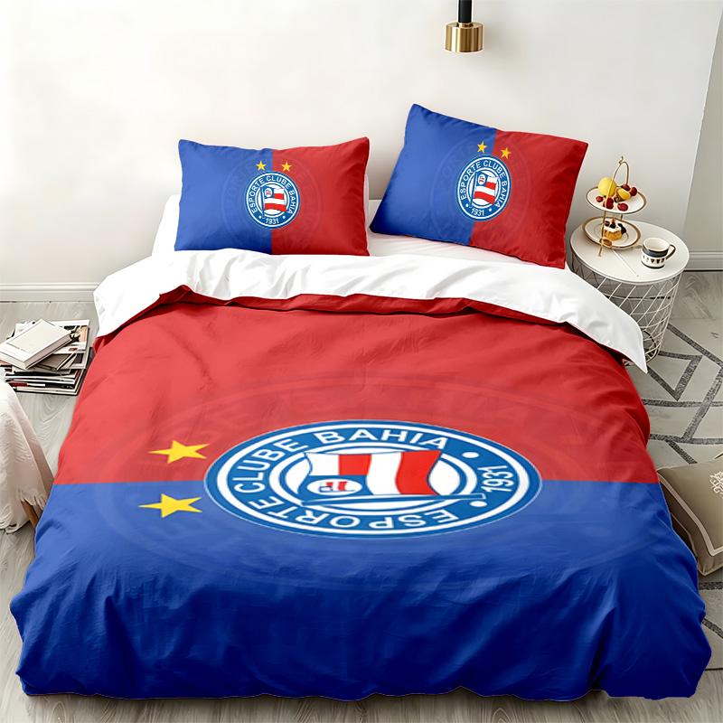 Esporte Clube Bahia 3pc set Perfect for bedroom use Comfortable bedding set includes a duvet cover and two pillowcases Ideal birthday or Christmas gif