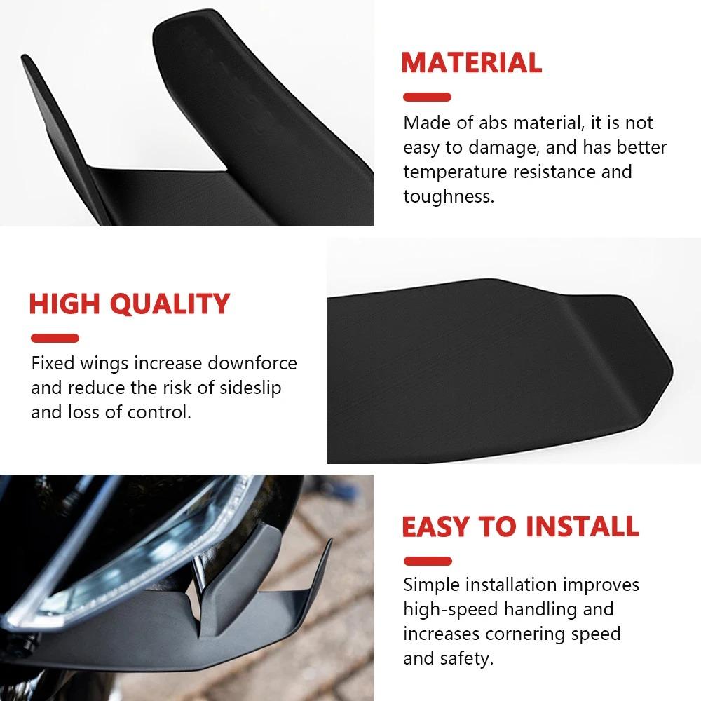 Боковые Аэродинамические Крылья для Мотоцикла Aprilia RS 660 2020-2023 2024 Комплект для Стабилизации на Низких Скоростях Боковые Передние Крылышки RS660 660rs 2025-2026