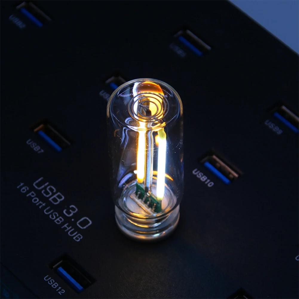 USB Автомобильный Светодиодный Свет Двухцветный Сенсорное Управление Атмосферный Свет Лампа Накаливания Светодиодная Нить Спальня Ночное Украшение