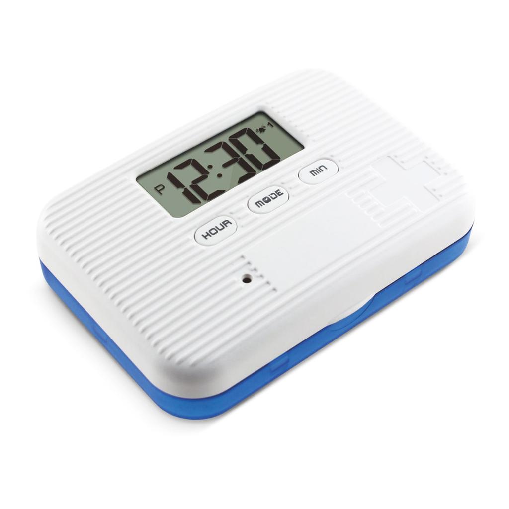 Portable Mini Pill Box Timed Reminders 6 Compartments Pill Organizer Electronic Reminder Pill Box