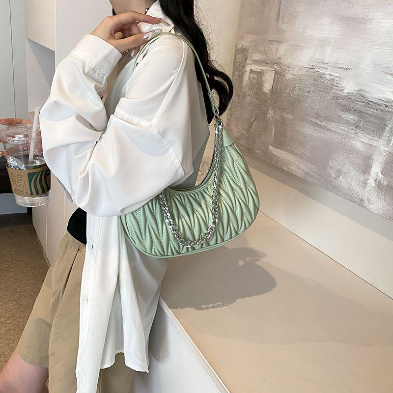 Плиссированная сумка-кроссбоди Saddle 2025 - Большая вместимость