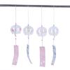 1Pc Glass Wind Chimes Hanging Craft Wind Bell Home Decors Sakura Pattern