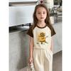 Brand Foreign Trade Children's Clothing Summer 2026 New Product Kidsren's Short-Sleeved T-Shirt Bear Print Girl Baby Clothes Pure Cotton
