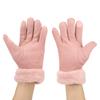 Pink USB Heating Gloves Hand Warmer Touch Screen Design Adjustable Temperature for Women Skiing