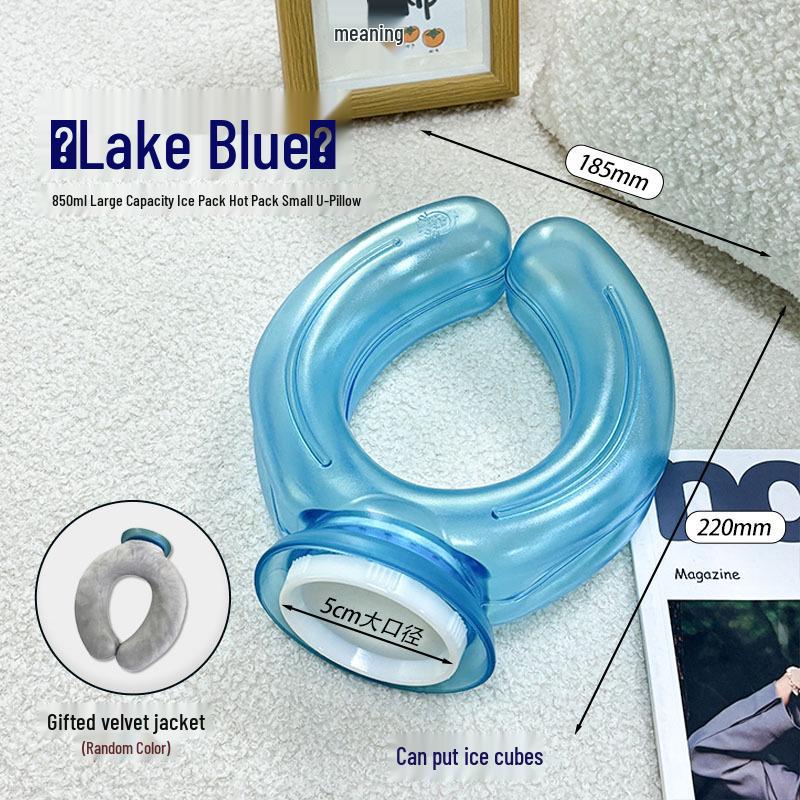Подушка-подголовник U-образной формы двойного назначения: Бутылка для горячей/холодной воды и пакет со льдом для комфорта в любое время года