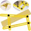 Multi-Angle Ruler Tool - Yellow - 25 Cm X 12 Cm - ABS