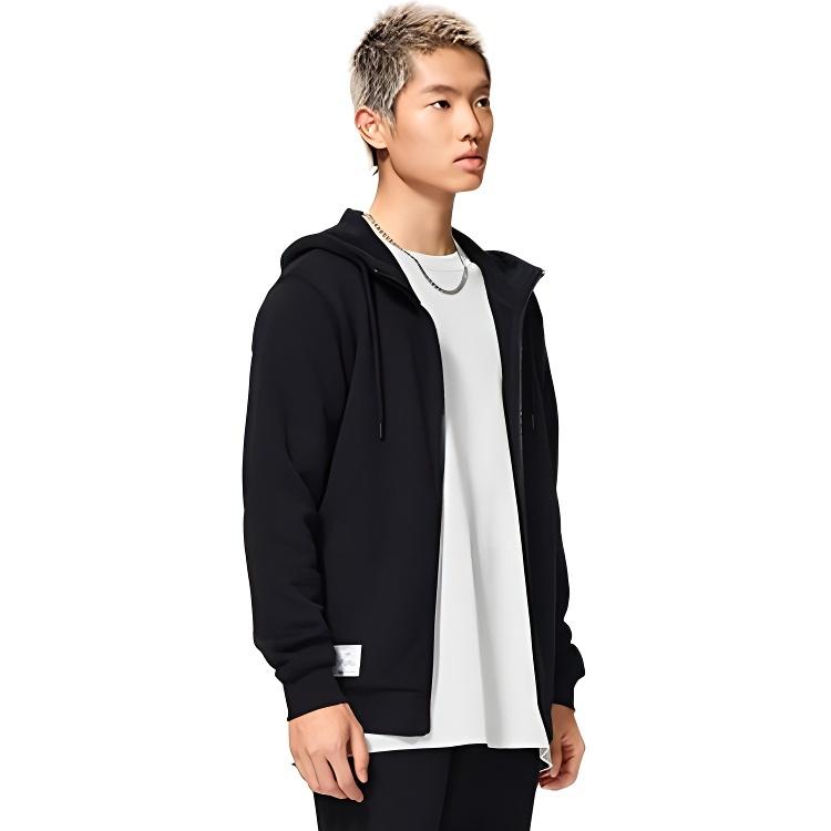 Li-Ning Label Logo Hooded Jacket 'Black' Men's AWDSB17-1