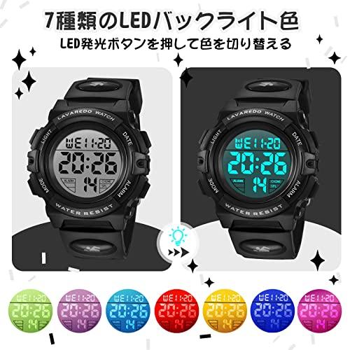 2022 New and Improved Kids' Digital Watch for Boys, Sports Watch for Outdoor Activities, Multi-Function 50m Water Resistance, Date/Day Display, Alerts