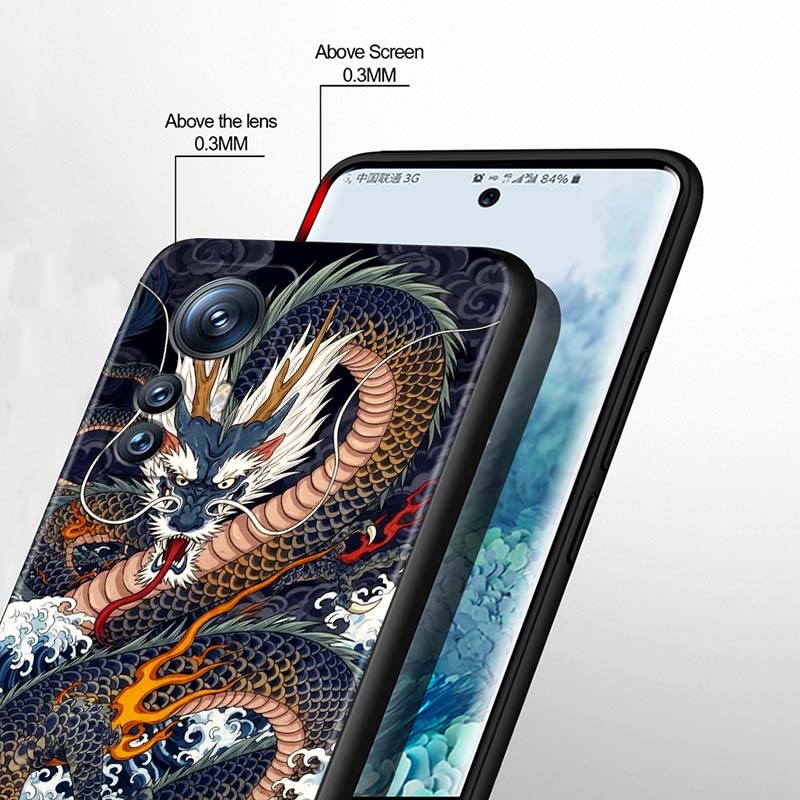Модная иллюстрация дракона для Xiaomi Mi 15 14 13 13T 12 12T 12S 11 11i 11T Pro Ultra Lite 5G Черный Мягкий Чехол для Телефона