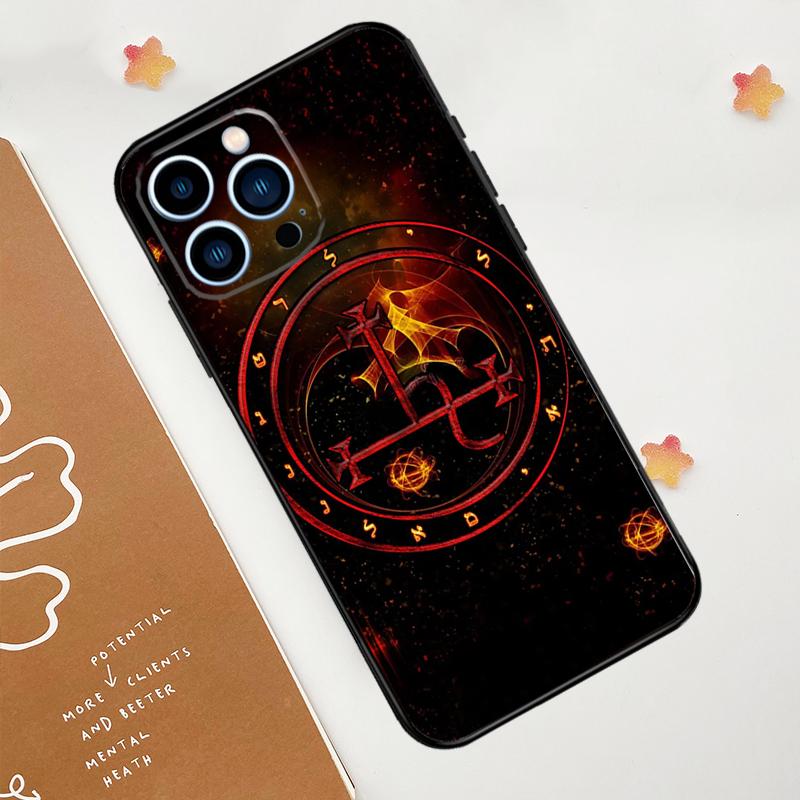 Чехол для телефона с печатью Сигил Лилит Для iPhone 17 Pro Max 14 11 15 16 Pro Max 12 13 mini 16 Plus 16e 17 Air Funda