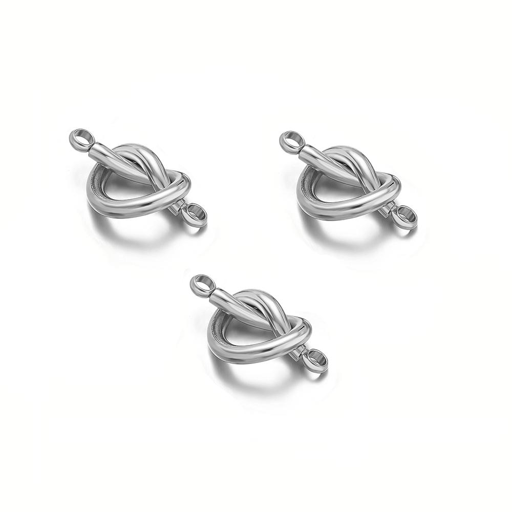 5pcs Stainless Steel Knot Heart Connector Charms for DIY Jewelry Making Bracelets Accessories Necklace Findings Earrings Making