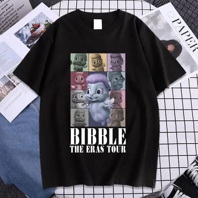 Милая футболка Bibble The Eras Tour, унисекс, женские эстетические футболки высокого качества, летние футболки большого размера с короткими рукавами, уличная одежда