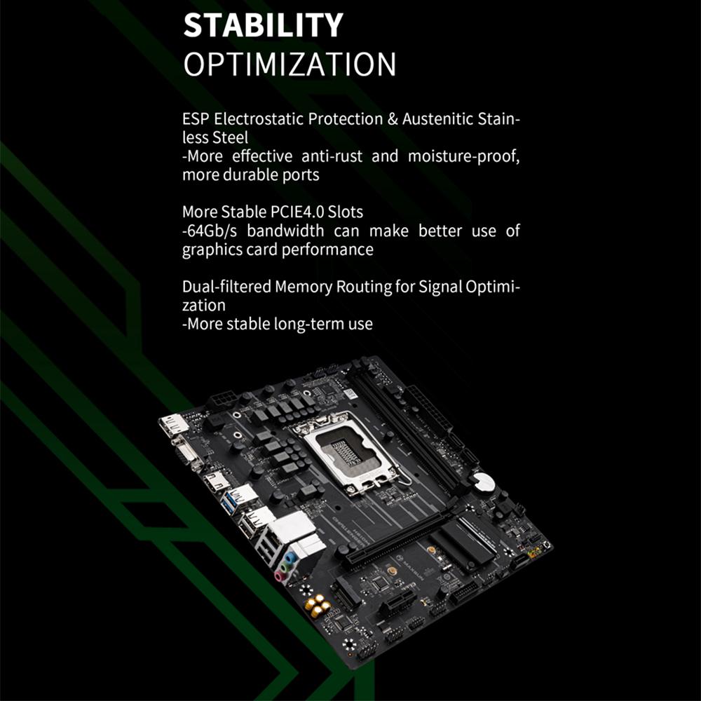Материнская плата MAXSUN Challenger H610M SATA 3.0 M.2 с поддержкой Intel 12-го поколения 12100 12400 Core LGA1700, двухканальная DDR4