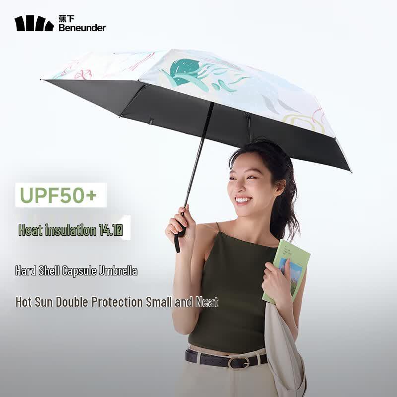 Beneunder 2025 Sun/Rain UV Protection Folding Umbrella