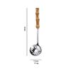 Stainless Steel Soup Spoon Colander with Wooden Handle Anti-scalding Hot Pot Scoops Serving Tablespoons Kitchen Utensils