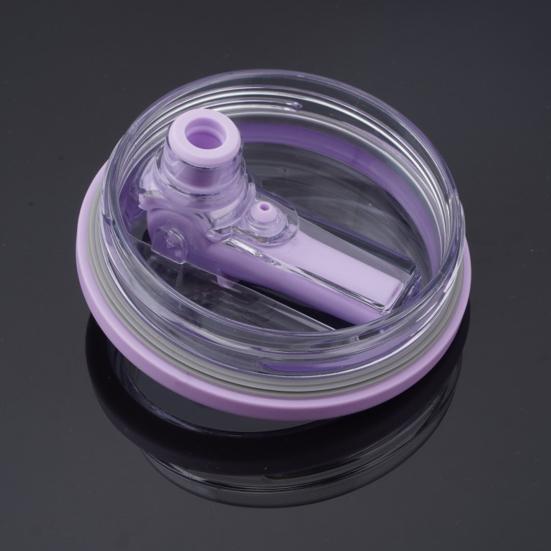 40oz Tumbler Flip Straw Lid Replacement Leak-Proof Splash Resistant Cover for Cup BPA-Free Reusable Glass Lid with Folding Straw