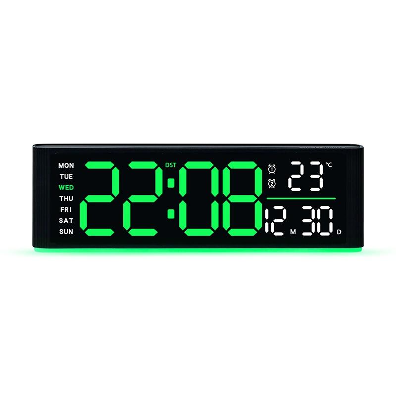 LED Digital Alarm Clock Ambient Light Table Clock Dual Alarms Temperature/Date/Week Display Brightness Control Electronic Clock2